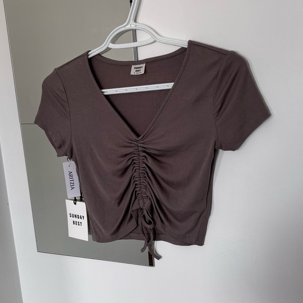 Sunday Best Rue Top in Turner Taupe